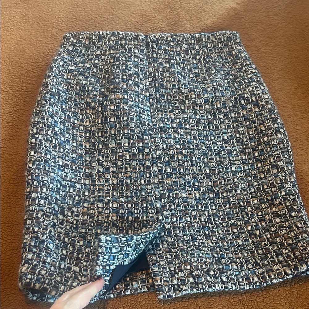 Blue Tweed Women's Skirt - Picture 8 of 13